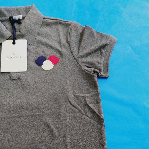 MONCLER MEN POLO TSHIRT COLOR GRAY